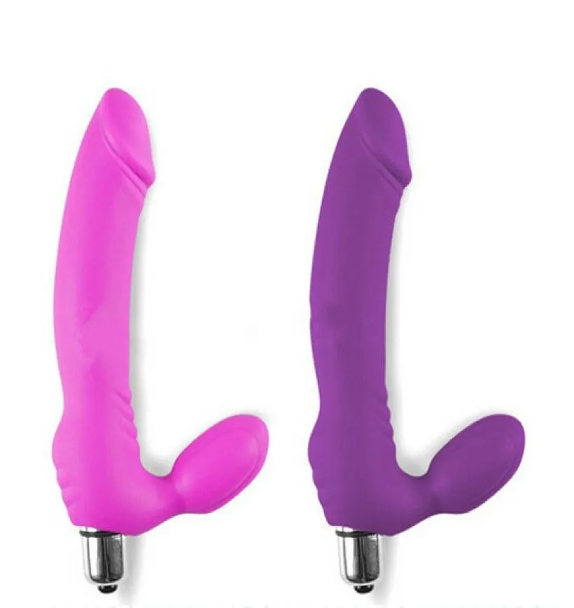 WholeStrapless Strapon Dildo Vibrator Lesbische Strapless Riem Op Dong Penis Sex Producten Speeltjes voor Vrouwen Mannelijke Prostaat Mas2994305