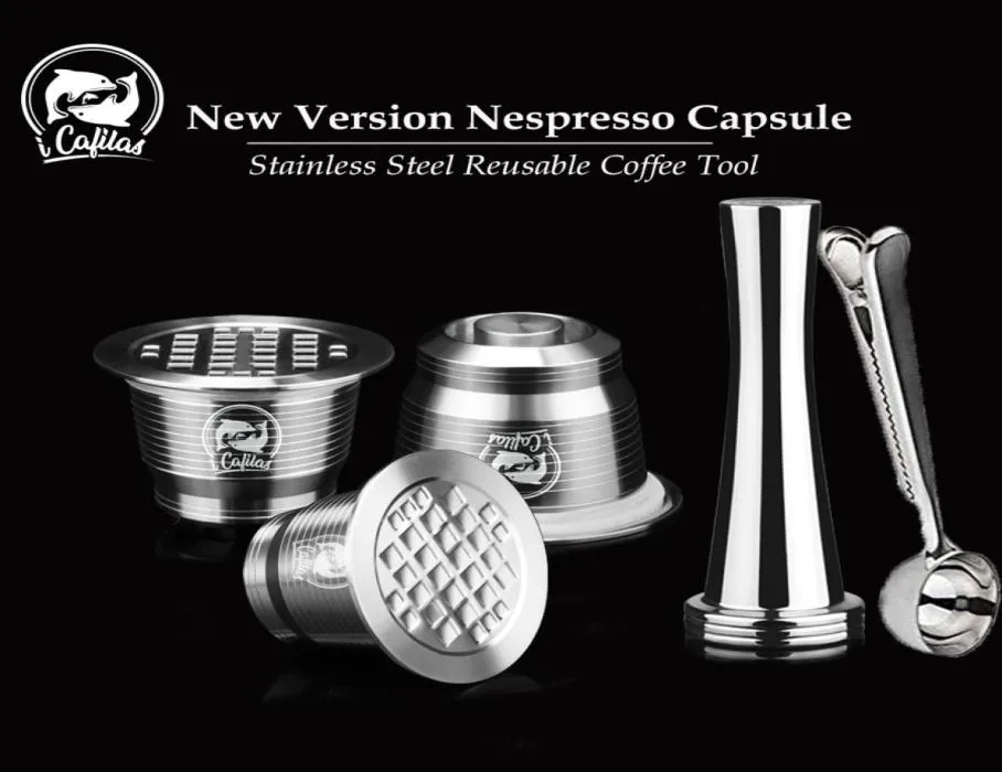 ICafilas pour Nespresso Capsule rechargeable réutilisable café filtre goutteur acier Cafeteira Capsulas De café Recargables C10301482510