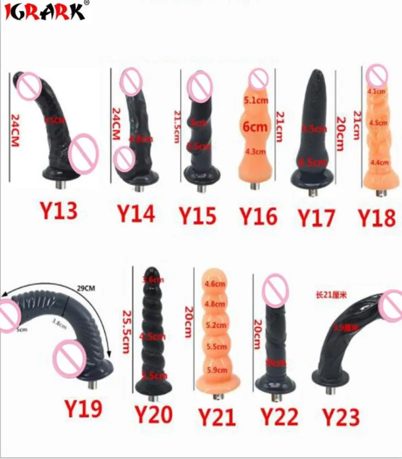 IGRARK LOT TYPER Traditionell sexmaskin A2 F2 Attachment 3xlr Attachment Dildo Sug Cup Sex Love Machine For Women Man Y19105212091