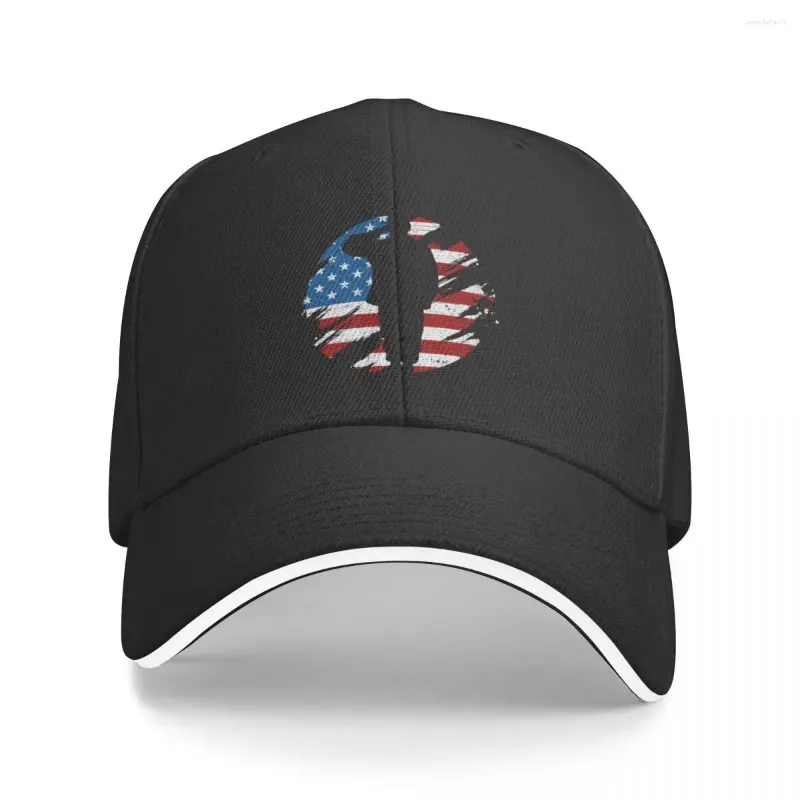 Ball Caps American Flag Saluting Soldier Round Grunge Proud Baseball Cap Designer Hat Hood Women's Men's