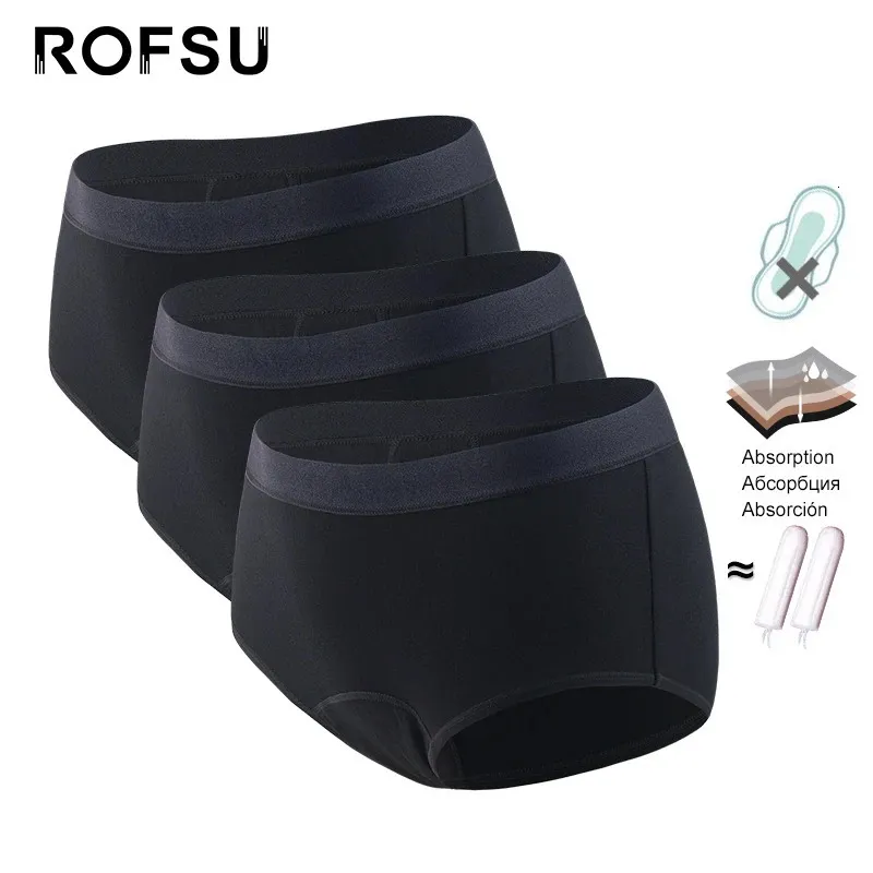 3 pièces slips menstruels pour femmes période cycle sous-vêtements Viscose bambou coton culotte 4 couches absorbantes étanche Lady Lingerie 240110