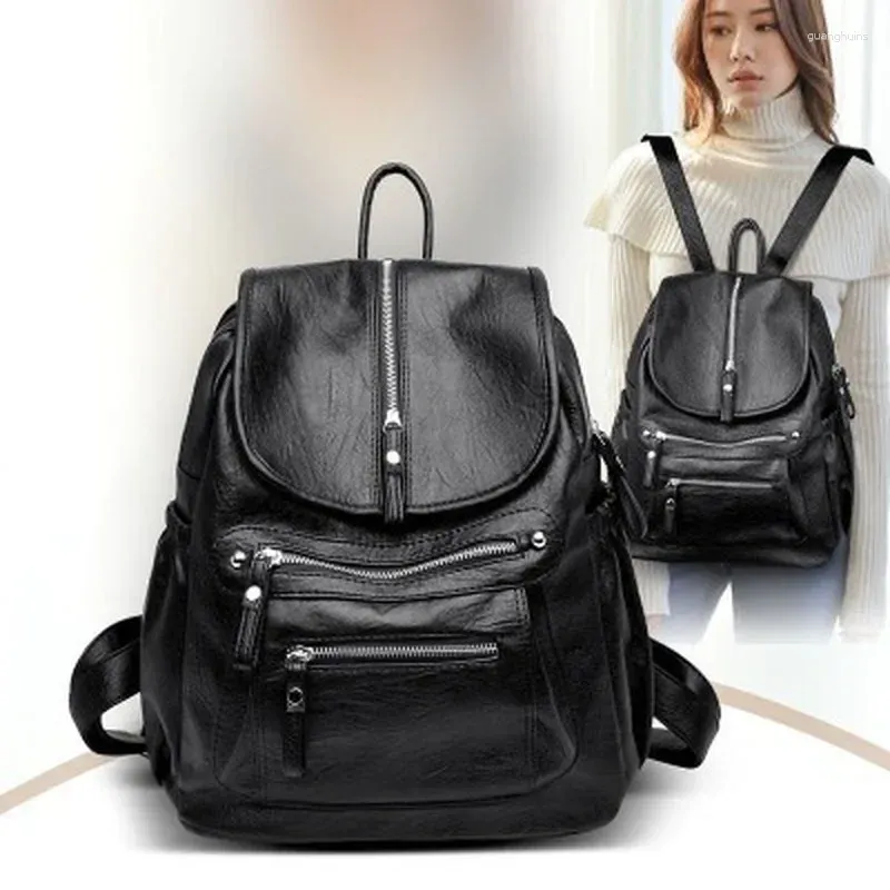 School Bags 2024 Autumn/Winter American Trendy And Niche Design Anti Theft Backpack Large Capacity Fashion Women's Bag