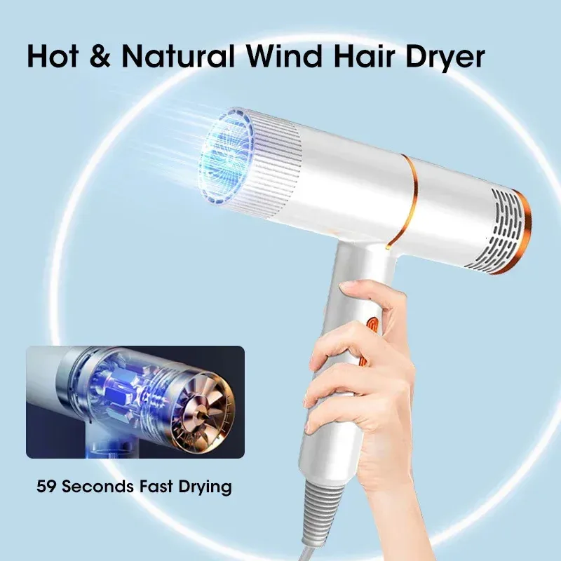 Professionell hårtork Negativ Ionic Blow Dryer Cold Wind Salon Hair Styler Hair Electric Blow Drier Blower 240110