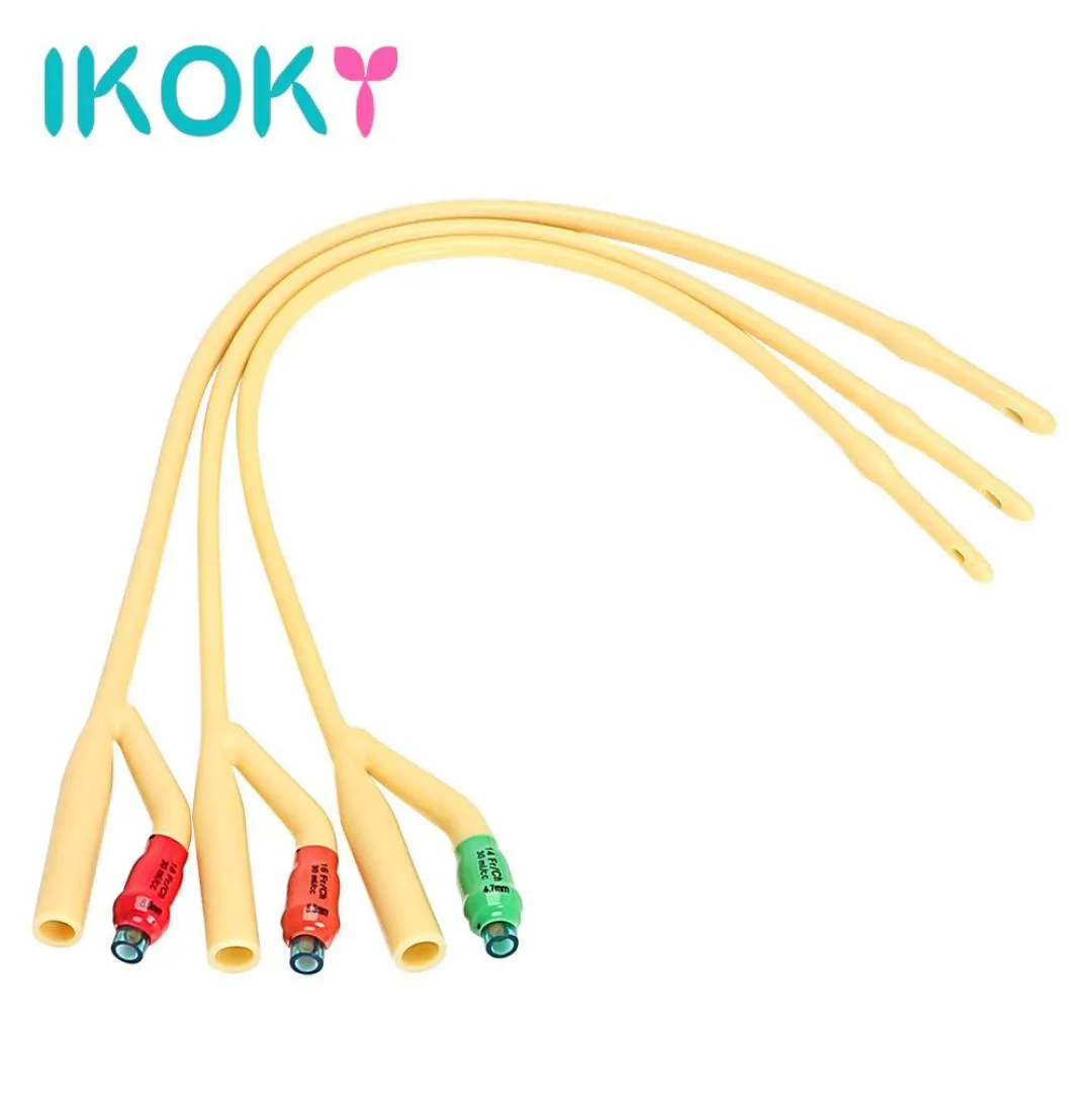 Ikoky Double Hole 남성 자위기 요도 스트레칭 음경 플러그 성 장난감 남성 일회용 요도 팽창기 Catheters Sound Q8345797