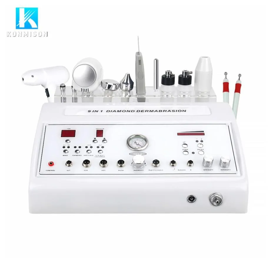 Ny 8 i 1 Ultrasonic Bio RF Machine Skin Scrubber High Frequency Face Lift Diamond Micro Dermabrasion Machine Home Use8933693