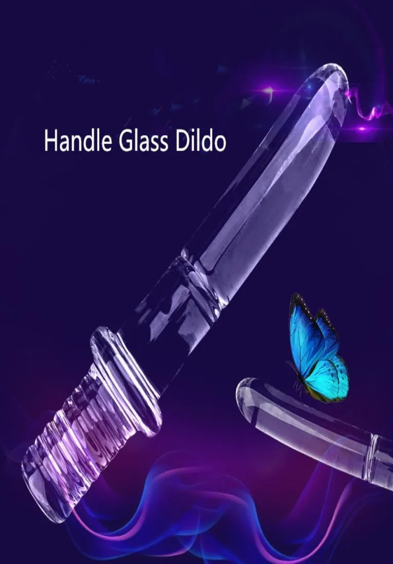 Diameter16202530mm Big Crystal Handle Realistic Artifical Anal Stimulation Sex Toys Dildo For Women Glass Y2004216066750