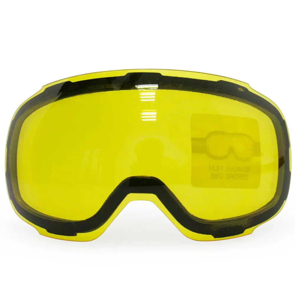 Original Yellow Graced Magnetic Lens for ski goggles GOG-2181 anti-fog UV400 ski glasses snow goggles Night SkiingOnly Lens 240109