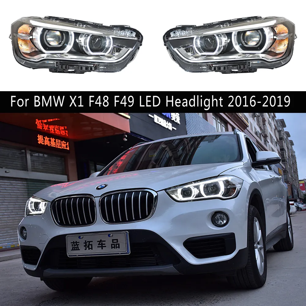 Auto Accessoires Auto-onderdelen Richtingaanwijzer Voor BMW X1 F48 F49 LED Koplamp 16-19 Dagrijverlichting Grootlicht Angel Eye Projector Lens