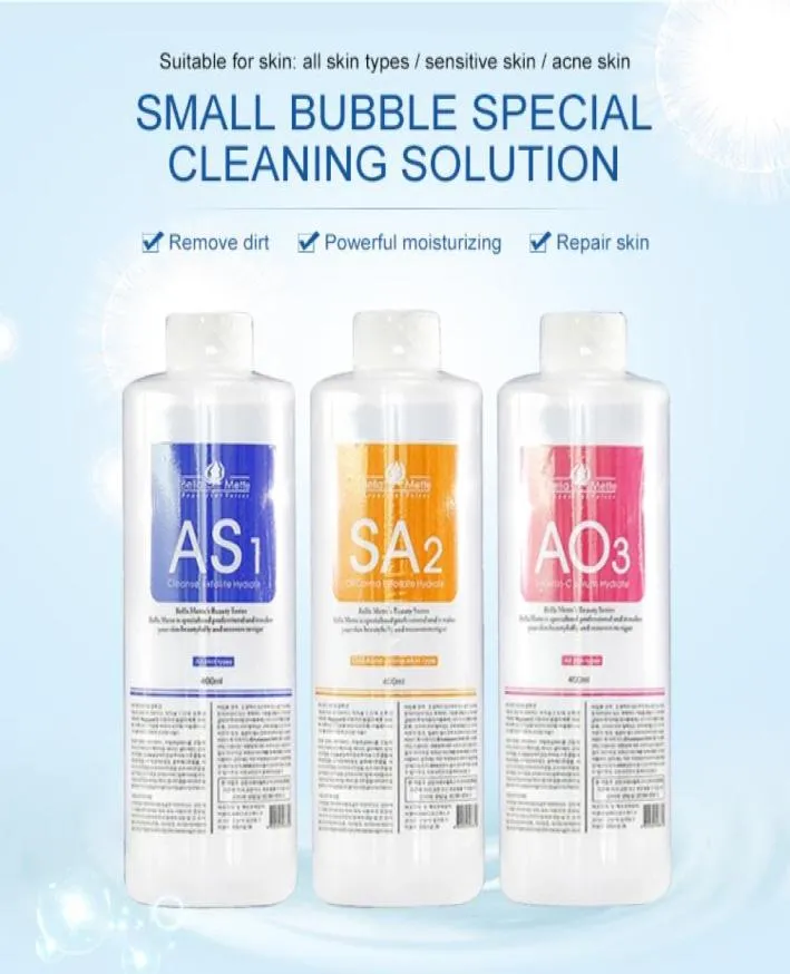 AS1 SA2 AO3 Aqua Peeling Solution 400ml Hydra dermabrasion Face Clean Facial Cleansing Blackhead Export Liquid Beauty Salon6817082