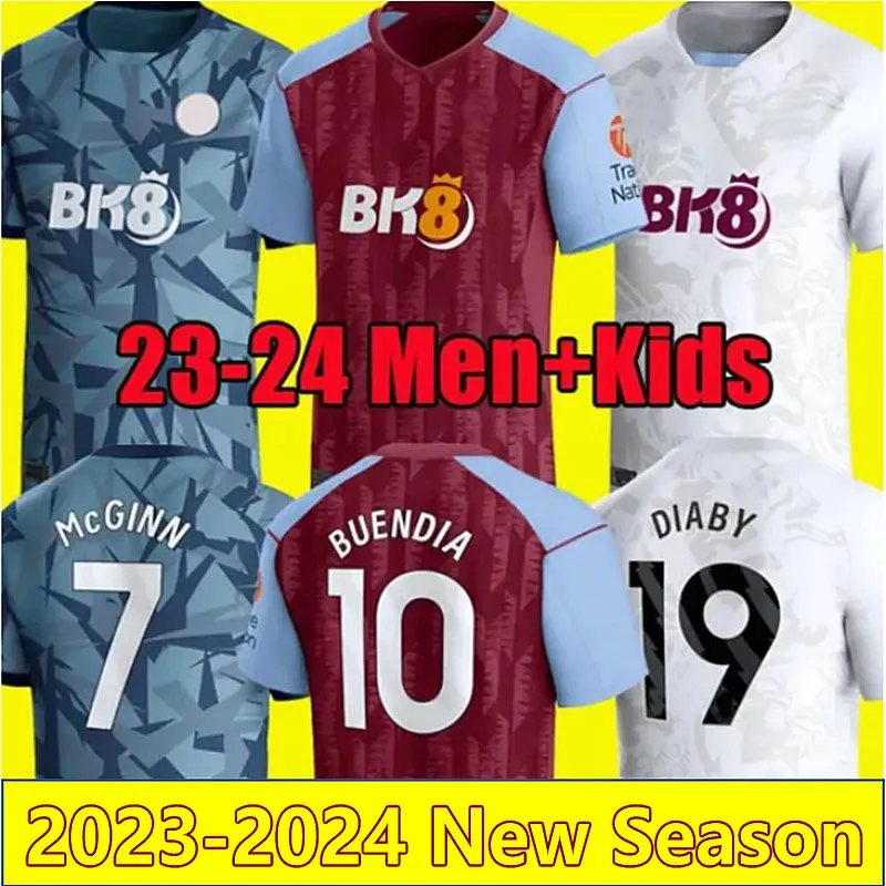 23 24 24 Diaby Buendia McGinn Soccer Jerseys 2023 2024 Tielemans Football Shirts Watkins Mings Maillot Zaniolo Duran Aston Villas Bramkarz Alex Moreno Camesita Foot