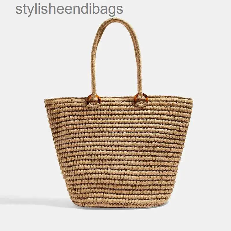 Sagni di spalle Donna Shopping Big Borse Fashion Strine Strino Strino Woven Woven Woven Spalla Portante Portable Beach Borse Portable Beach Tidestylisheendibags