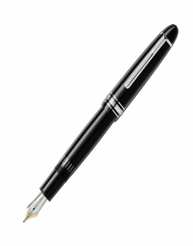 Promoción Msk149 Bolígrafo Rollerball de resina negra, papelería, útiles escolares de oficina, pluma estilográfica suave con número de serie 3875444