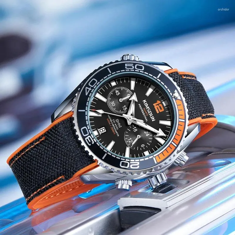 Wristwatches Fashion Business Men's Quartz Watch Luxury Calendar Luminous Silicone Strap Male's Non-mechanical Outdoors Sports Wristwatch