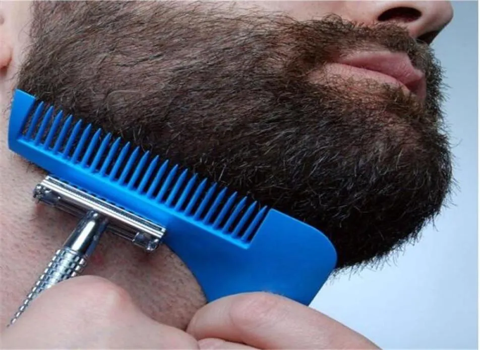 Beard Shaping Tool Styling Template BEARD SHAPER Comb for Template Beard Modelling Tools 10 COLORS SHIP BY DHL5038897