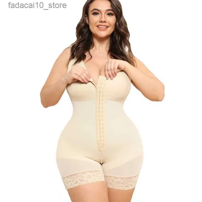 Vita pancia Shaper Fajas Body invisibile Booty Shaper Media lunghezza Dimagrante Shapewear Pizzo Fajas Colombianas Post BBL Op Forniture chirurgiche Q240110