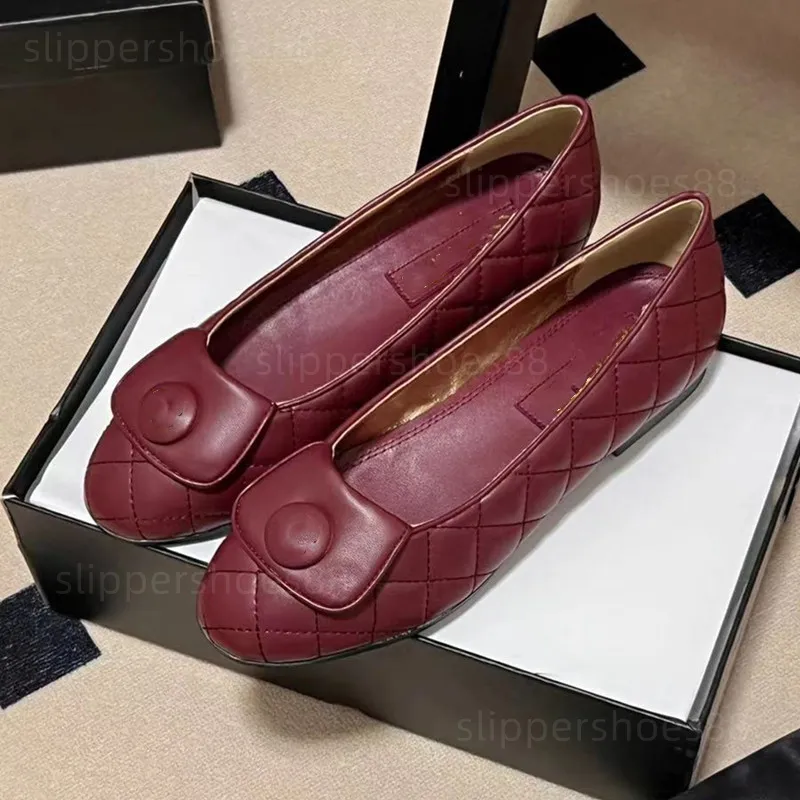 balettlägenheter designer sko quiltade läder ballerina lägenheter klackar ballerin platt pumpar slingback pump rund tå svart beigewhite loafers kvinnor klädskor