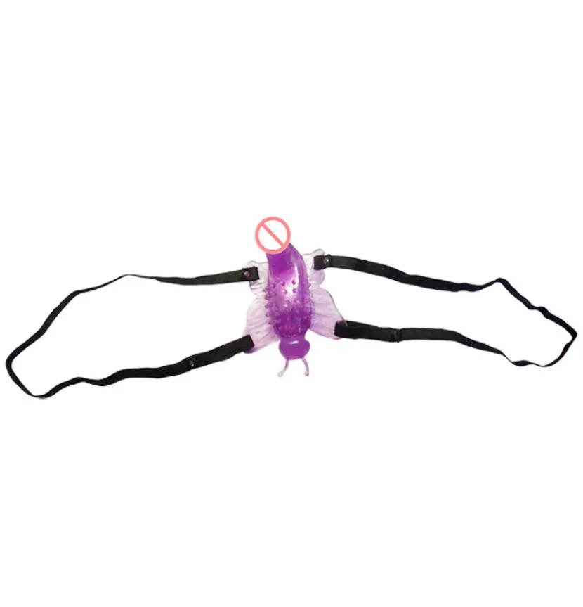 Realistico Strapon Farfalla vibratore dildo per le donne Massaggio vaginale G Spot stimolatore Masturbazione femminile Giocattoli del sesso7402801