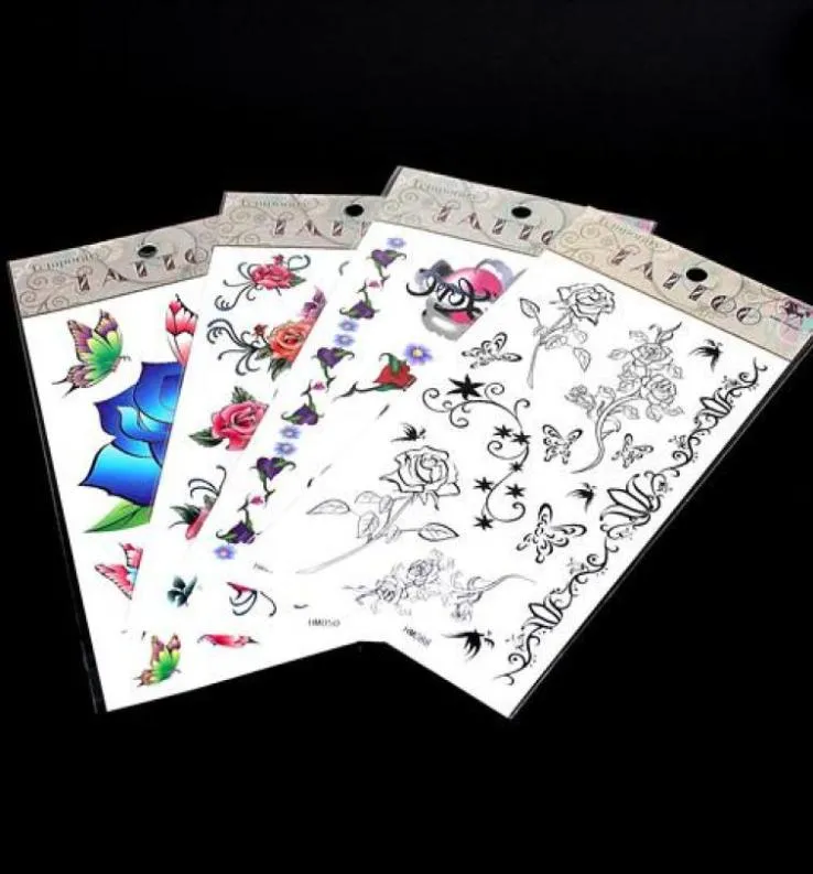 Temporary Tattoos 50 pcslot Butterfly Tattoo Stencils For Body Waterproof News Butterfly Tattoos 206105 mm1055265