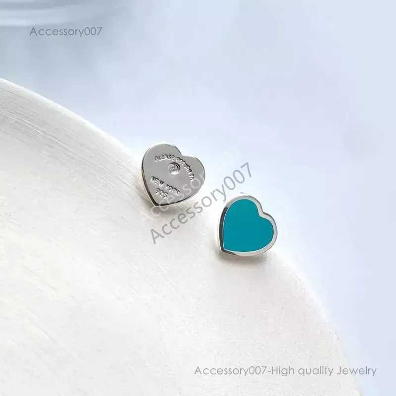 designer sieraden oorringDesigner oorbellen voor dames nieuwe mode perzik hart oorbellen enkele diamanten oorknopjes 18k goud titanium staal van hoge kwaliteit met doos