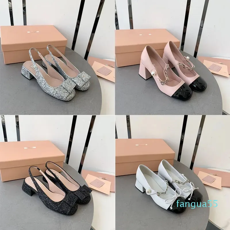 Mary Jane Schuhe berühmte Marke Damenschuhe sexy Bankett Prinzessin Hochzeitskleid Damenschuhe super dicke Metallschnalle Leder Schwarz Gold High Heels klassisch