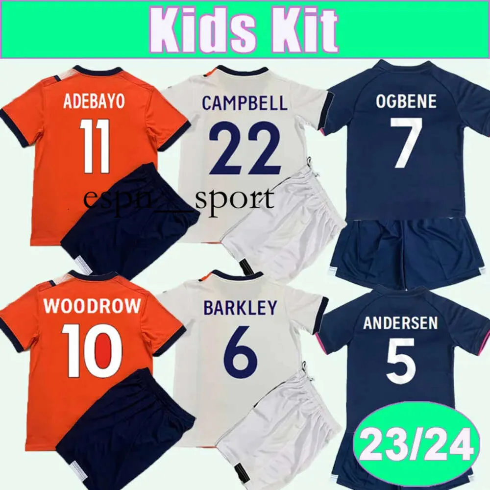 ESPNSport 23 24 Luton Barkley Kids Kit Soccer Jerseys Campbell Morris Lockyer Clark Woodrow Ado Home Away 3rd半袖フットボールシャツ