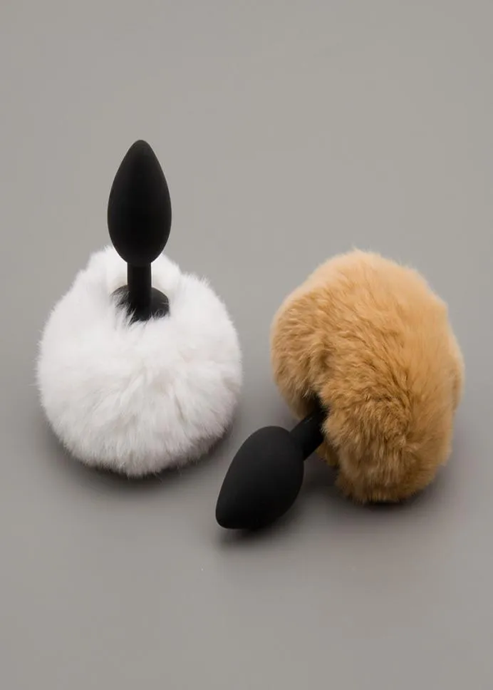 New Sex Products Silicone Butt Plug Rabbit Tail Small Size Anal Plug Sexy Colorful Bunny Tail Cosplay Erotic Sex Toys for Woman 075403121
