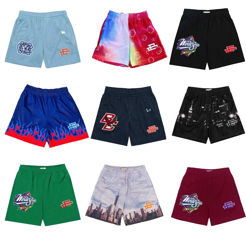 Korte Eric Mens Mesh Swim Shorts Designer Emmanuels Dames basketbal Korte broek Running Cloud Top Fiess Loose Fit Football Sport Quarter Pant