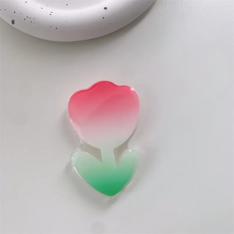 Korea 3D weiße Blume Acryl Handyhalter Erweiterung Ständer für iPhone 15 14 13 alle Handys Universal Smart Lazy farbige Halterung Rose Geschenke