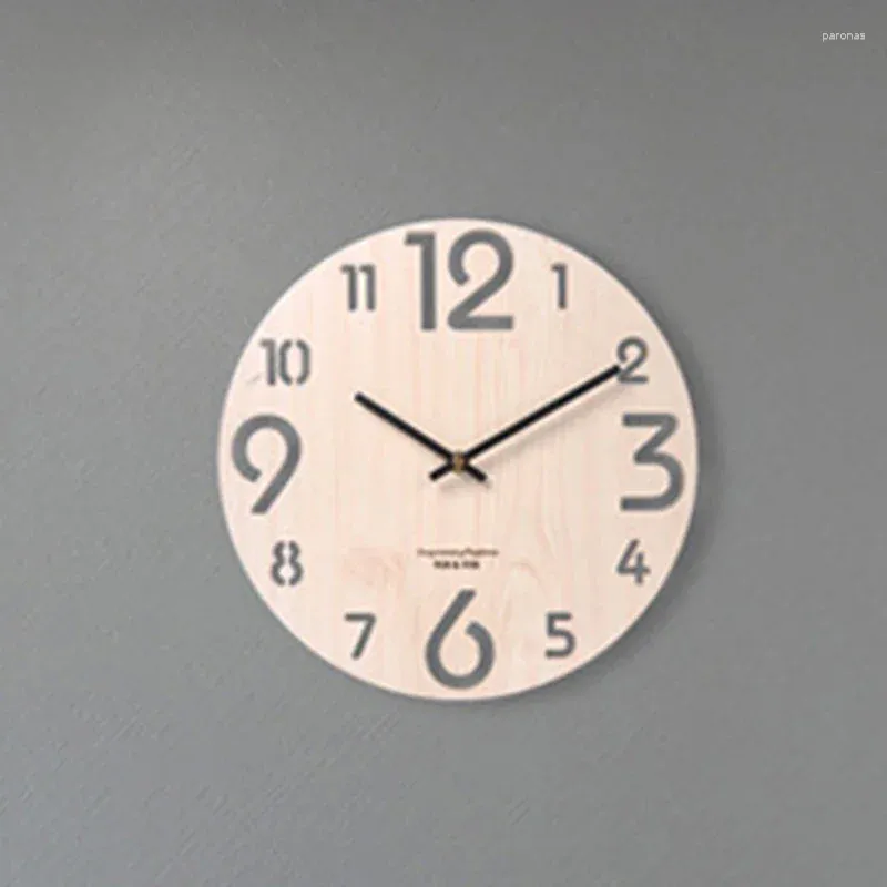Relógios de parede Chinês De Madeira Relógio 3D Minimalista Sala de estar Decoração Cozinha Arte Oca Relógio Horloge Murale Decoração de Casa