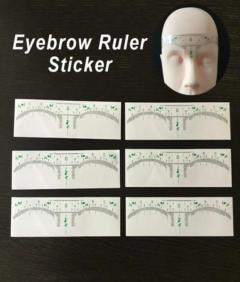 Microblading Disposable Eyebrow Stencil Sticker Tattoo Tools Accessories Permanent Makeup Measurement Shaping Eyebrow Template Rul3370586