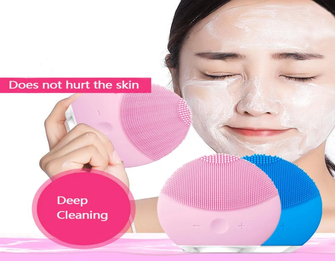 Silicone pulizia del viso bellezza massaggiatore viso spazzola pori profondi strumenti per la cura della pelle pulita detergente per massaggio impermeabile7238986