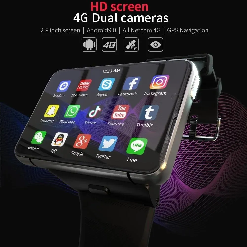 Часы APPLLP MAX Android Watch Phone Двойная Камера Видеозвонки 4G Wi Fi  Смарт Часы Мужская Одежда OS Google GPS Wi Fi Съемный Ремешок От Mfmkm, 17  059 руб. | DHgate