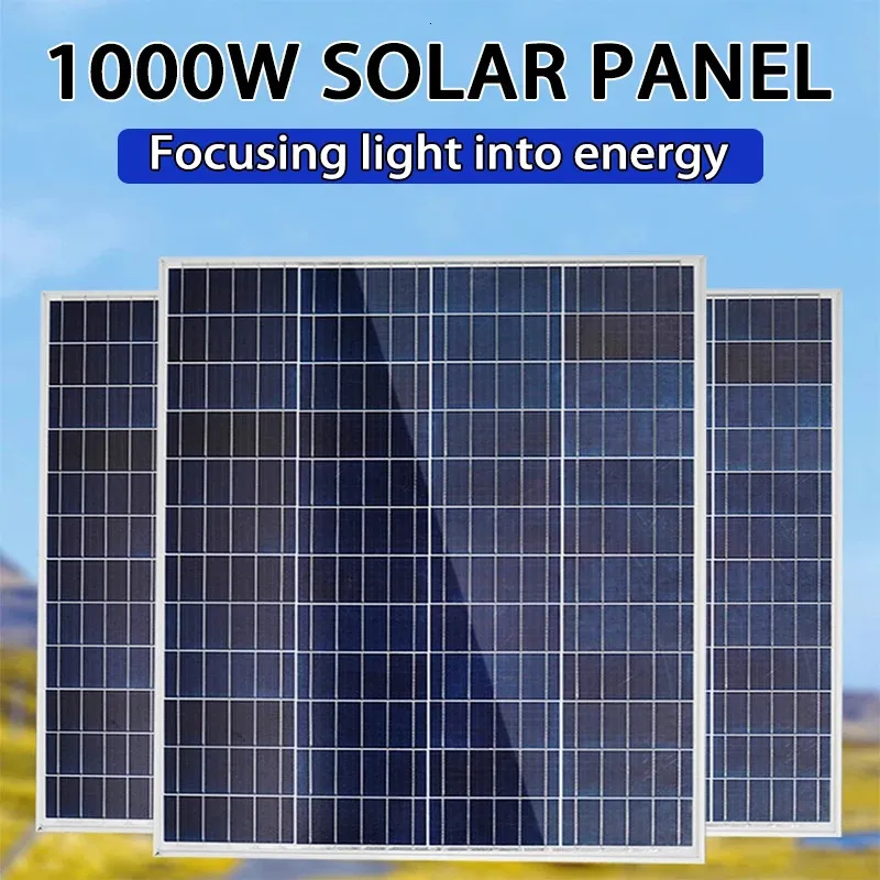 500W1000W 12 V Povoltaic Solar Panelu Power Bank Zestaw 100Acontroller Tale