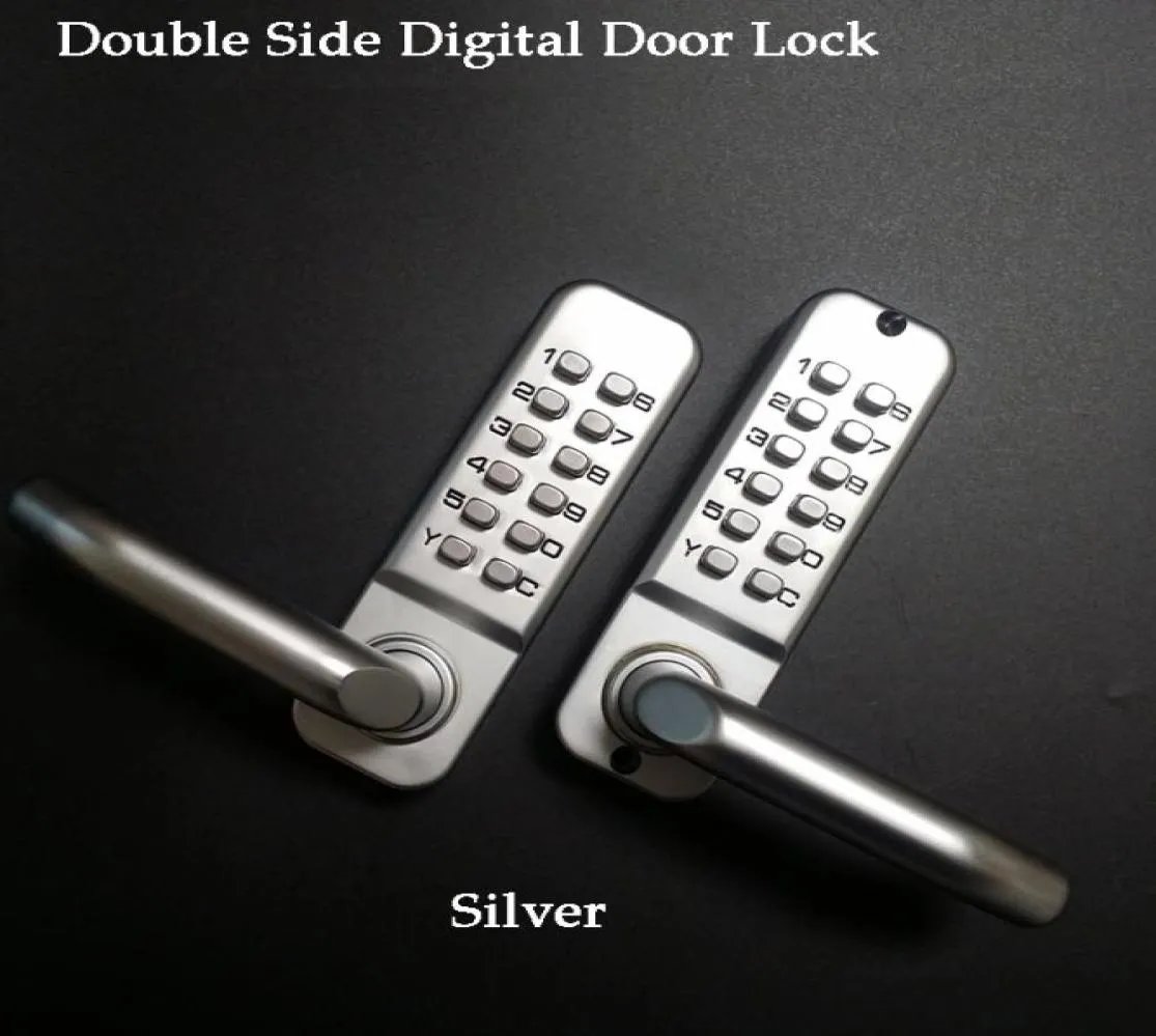 long handle keyless mechanical digital door lock keypad PasswordKeyCode homeGardenYard Wooden Iron door lock Gate opener Y20041250574