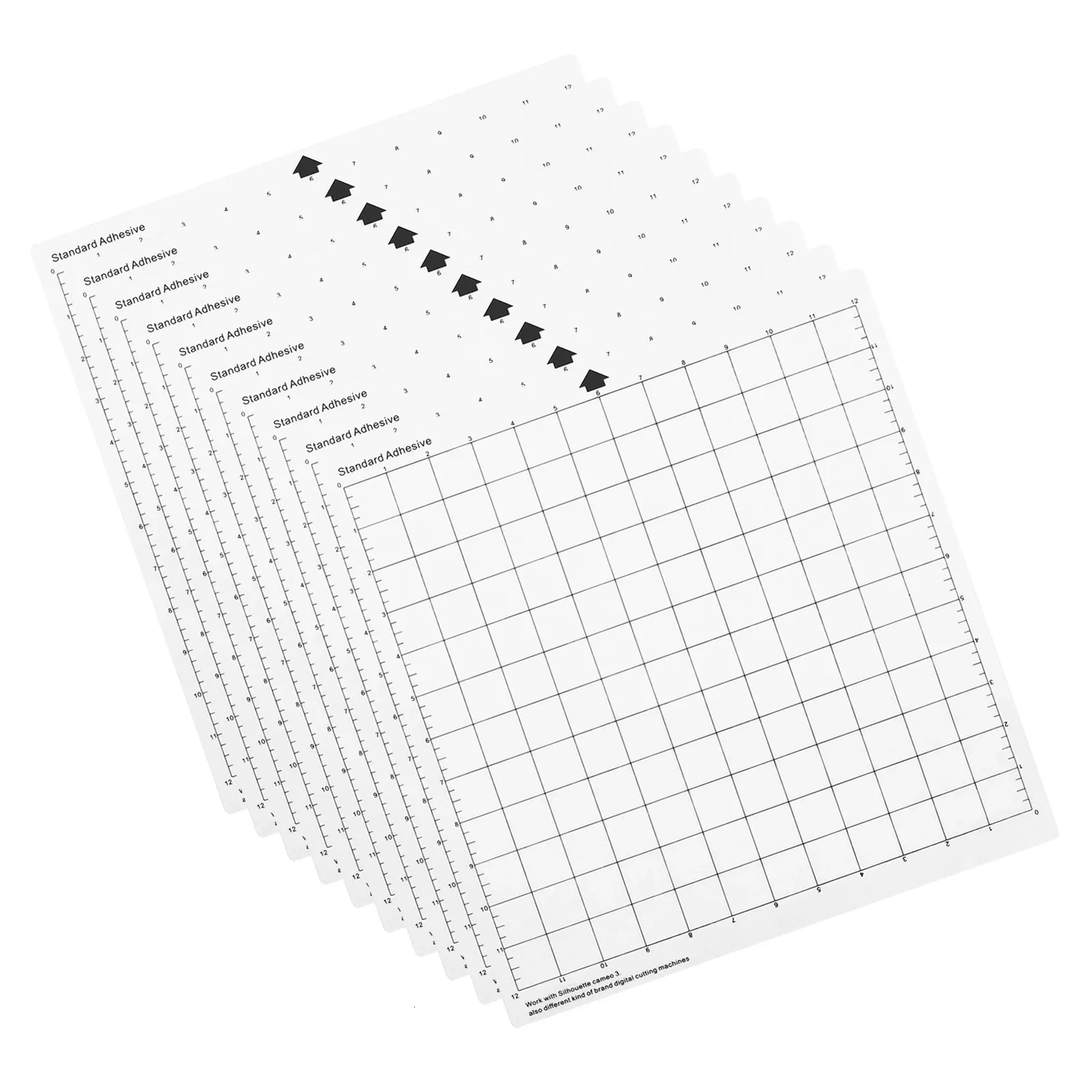 3Pcs/10pcs Replacement Cutting Mat Transparent Adhesive Mat with Measuring Grid 12*12-Inch for Silhouette Cameo Plotter Machine 240109