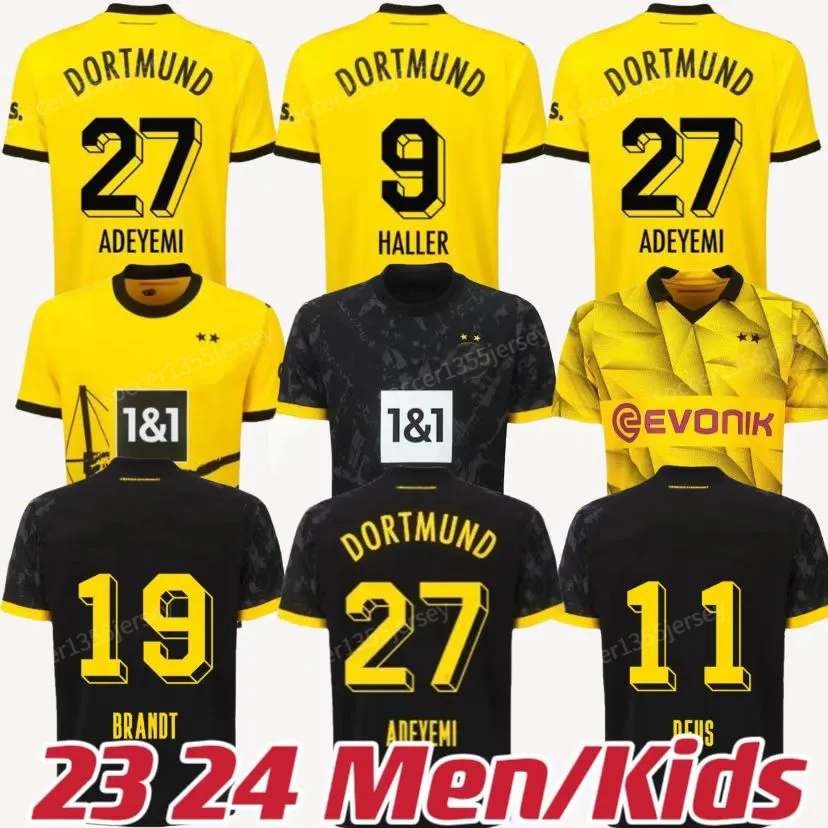 23 24 Maglie di calcio Reus Haller Special Black 2023 2024 Shirt da calcio Bellingham Hummels Brandt Dortmund Yeyna Men Kid Kit Fan Fan Player Player