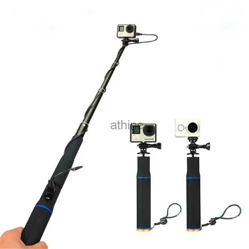 Selfie monopods 2 i 1 handhållen 5200mAh kamera batteri kraftbank + utdragbar selfie stick monopod för hero5/4/3 + yq240110