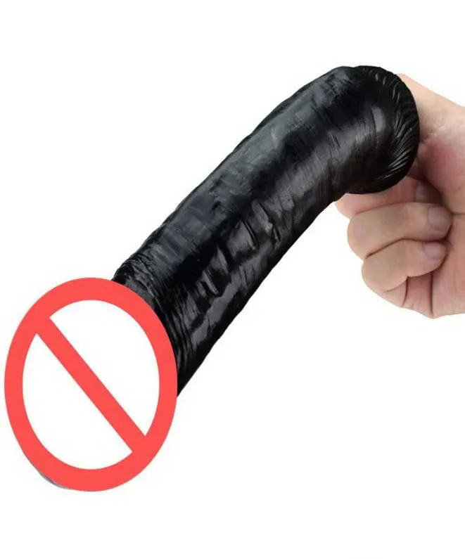 Accessori per macchine del sesso C19 Super Big Black Dildo Pene enorme 26 cm Lunghezza 55 cm Larghezza Giocattoli del sesso per le donne7238203