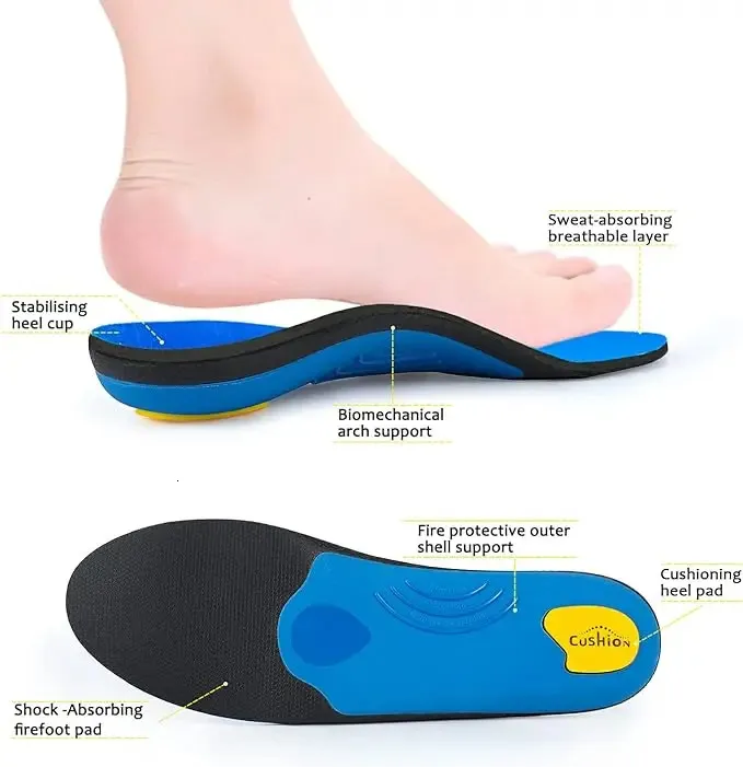 Strong Arch Support Insolerelieve Foot FatigueHeel SårhetsUnisExarch Insert som har 220 lbsize UK 5Length 9 240110