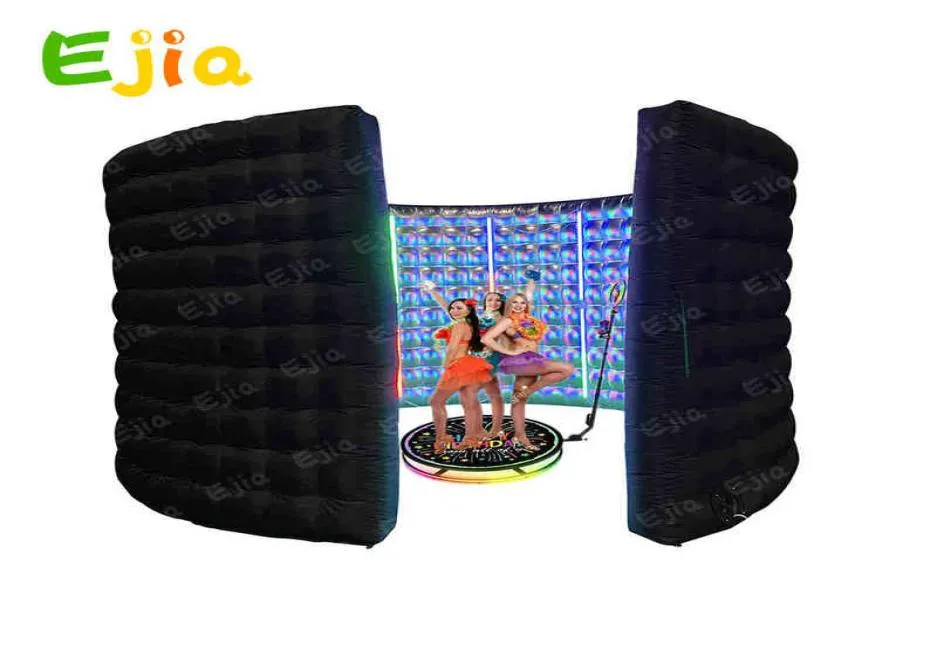 13ft uppblåsbar Night Club 360 PO Booth Enclosure Portable LED -bakgrund för fest inom utomhusaktiviteter3752654
