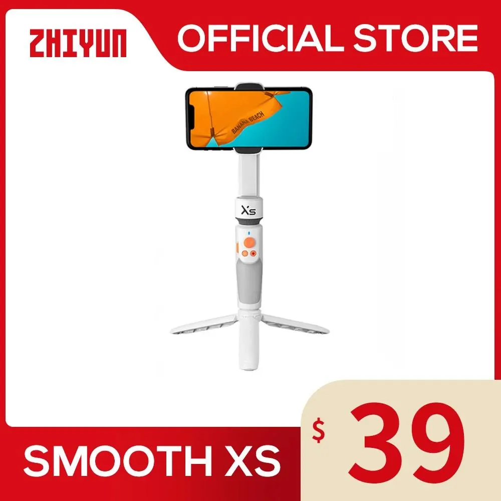 Monopiedi ZHIYUN Ufficiale SMOOTH XS Gimbal Palo Selfie Stick Telefono Monopiede Stabilizzatore portatile per Smartphone iPhone Redmi Huawei Samsung