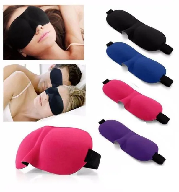 3D Eye Sleeping Mask Cotton Hundfold Soft Eye Shade Cover Dirope Enleffold Sleeping Resport 8 Color JXW1504560727