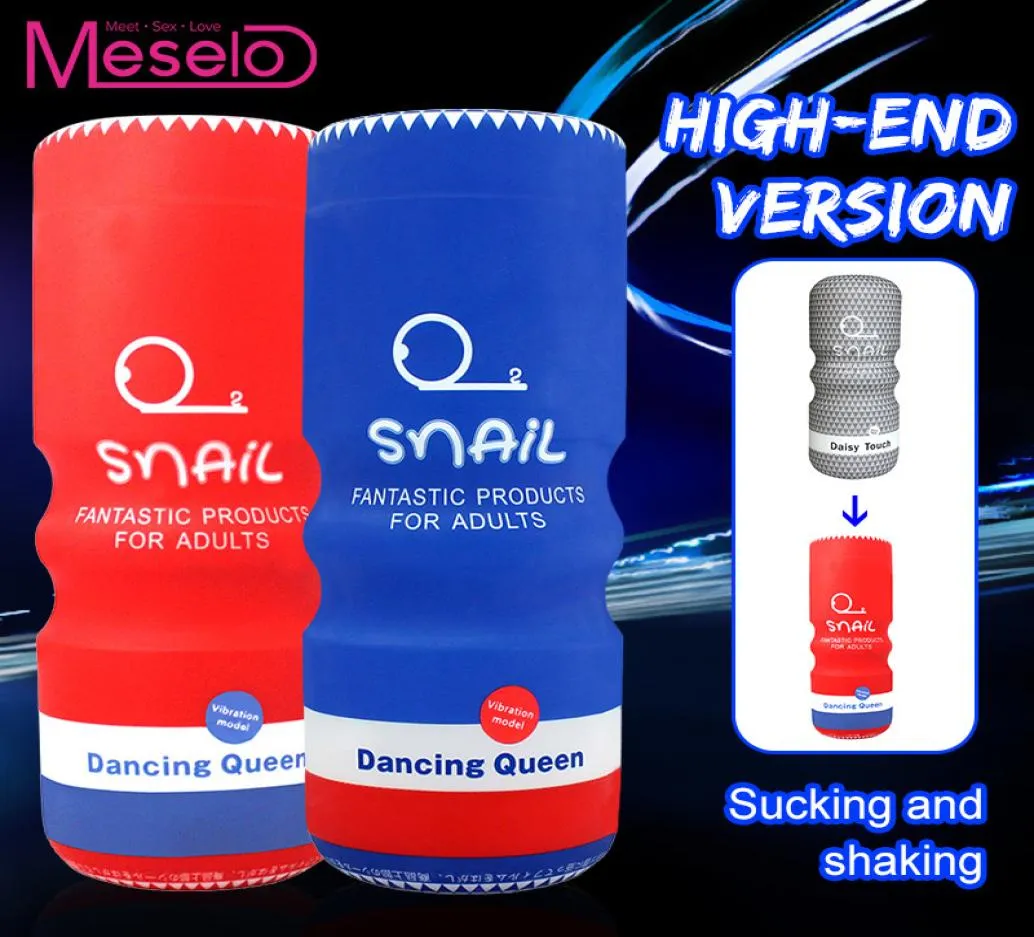 Meselo HighVershion Vibrador Realista Vagina Suncking Masturbador masculino Coño de silicona Masturbación para adultos Juguete Juguetes sexuales para hombres Y4975266