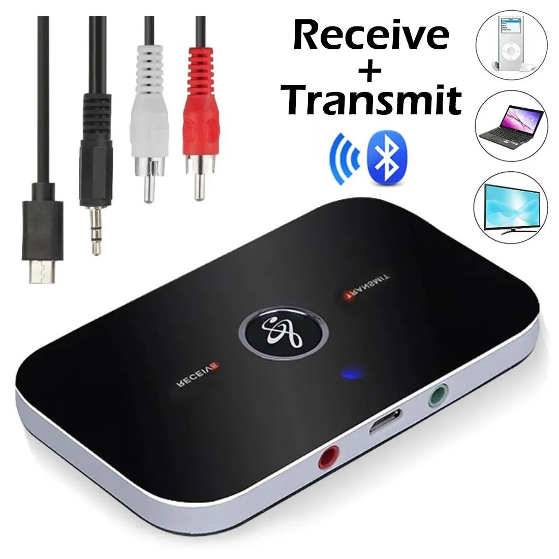 Speakers Bluetooth Audio Adapter Receiver Transmitter 2in1 Car Speaker Bluetooth 5.0 Bluetooth Adapter Bluetooth Transmitter Receiver