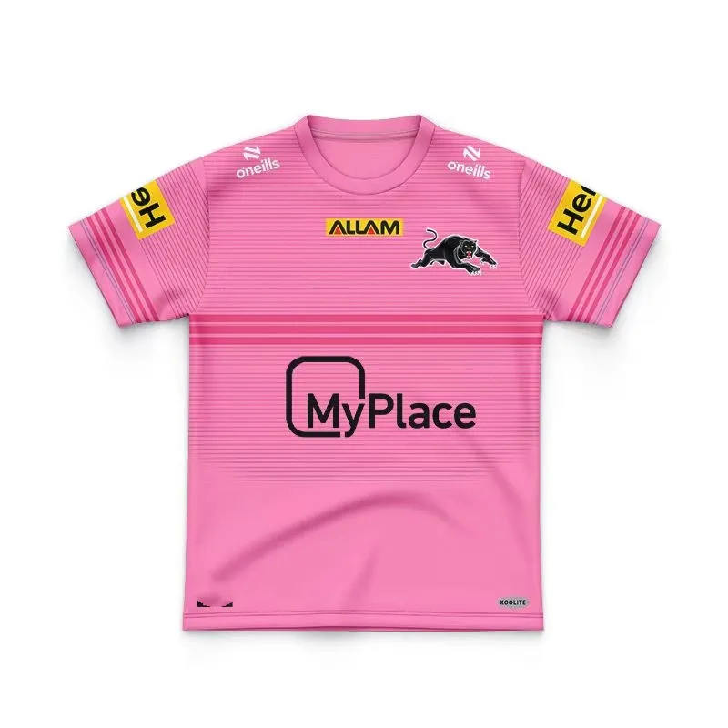 Pink Kids Broncos Jersey Rugby League Pink Panthers Jersey 2021