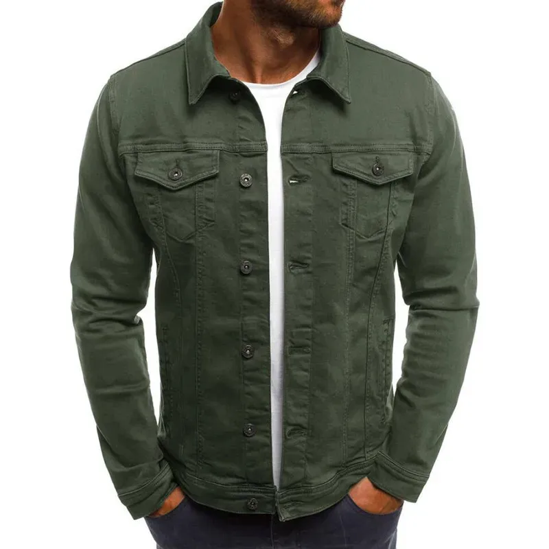Primavera e autunno personalità streetwear top casual giacca da uomo denim slimfit tuta marchio di moda giacche comode 240109