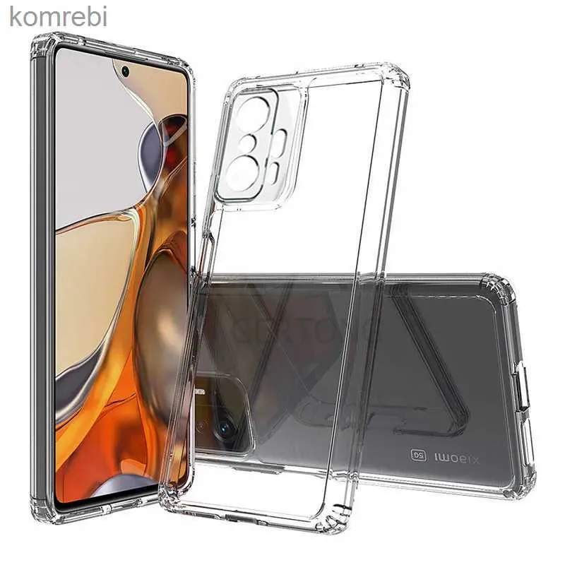 Obudowy telefonu komórkowego odporna na wstrząsy obudowa telefoniczna dla 11 t 13t 11t Pro Pro dla MI 11T Pro 12 12x 13 Lite Pro Case Transparent Coverl240110