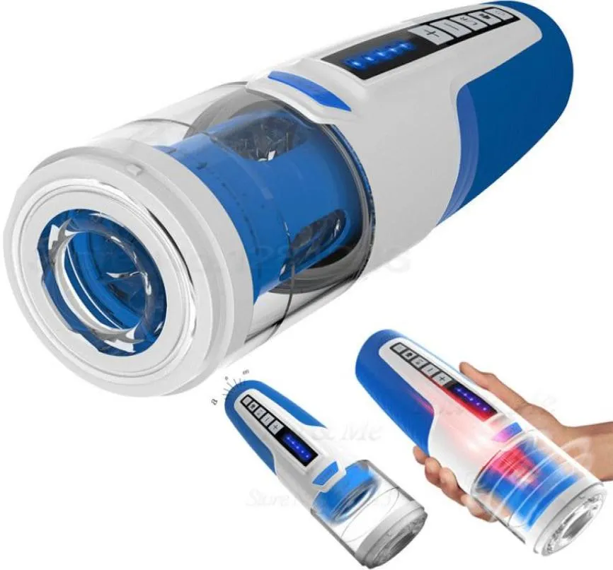 Novo Leten Masturbador Masculino Elétrico Automático Rotação Telescópica Pistão Chupando Vibrador Voz Máquina de Sexo Oral Brinquedo Sexual Para Homens Y6800258