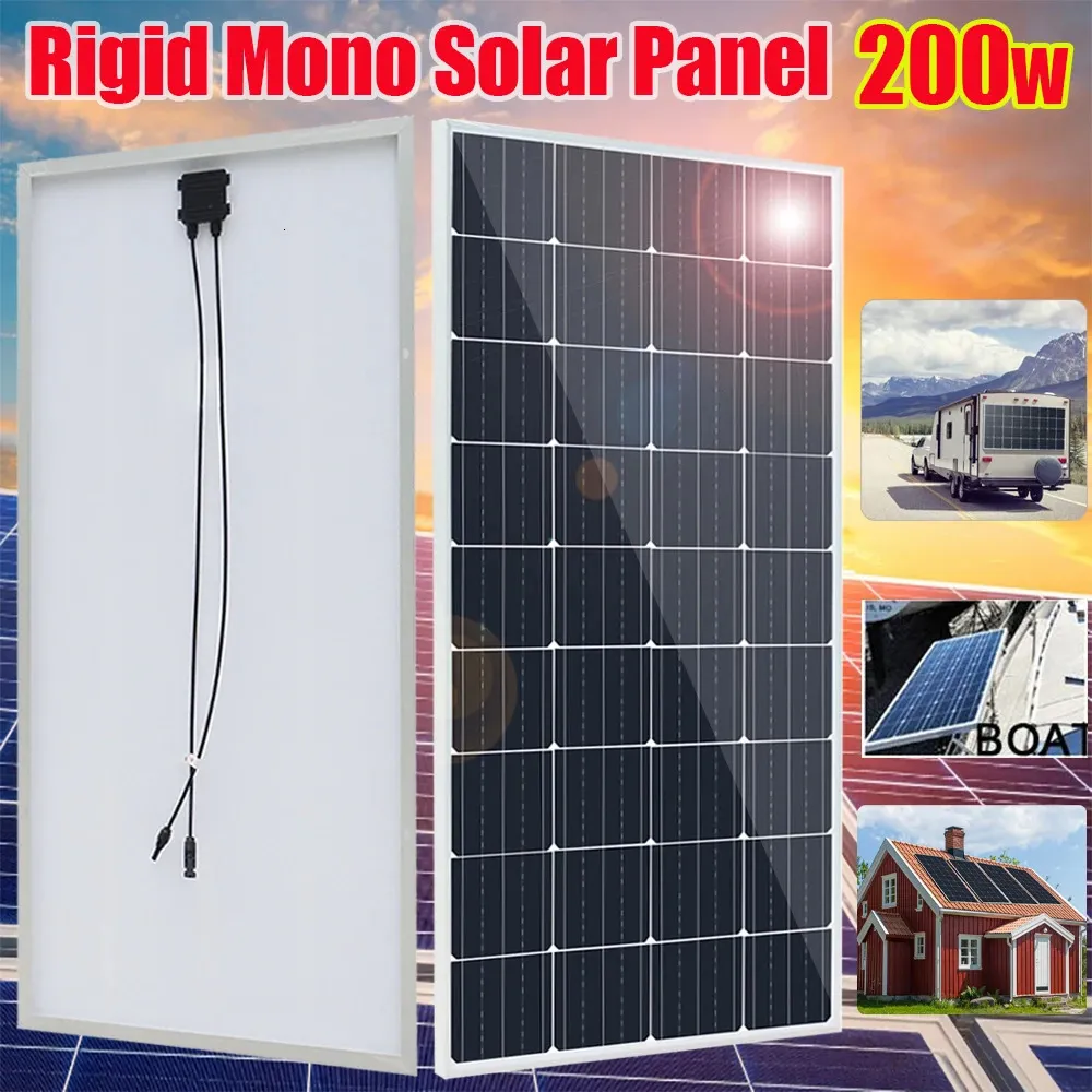 Starres Solarpanel, 12 V, Batterieladegerät, 300 W, 200 W, 150 W, 100 W, 80 W, Povoltaikanlage für Zuhause, Dach, Wohnmobil, Wohnmobil, Auto, EU-Lager 240110