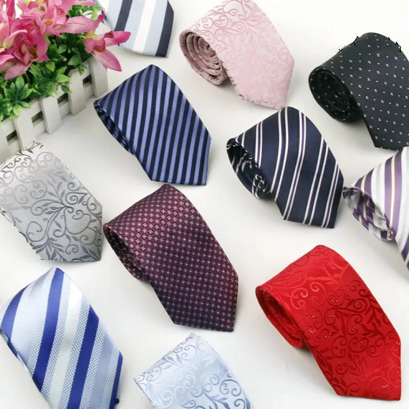 SüdkoreaSeide Polyester Seide 8CM Jacquard Muster männer Business männer Krawatte Anzüge Match Krawatte 240109